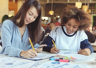 teachers working on a project